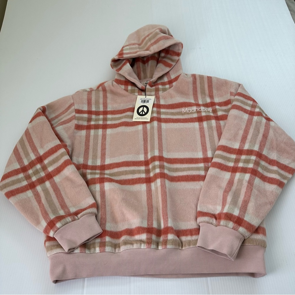 Madhappy NWT Limited Edition Flannel Plaid Oversized Hoodie, S